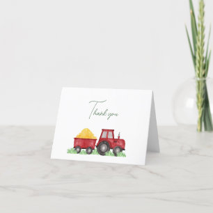 Traktor Tack, ditt kort, Barnyard Farm Birthday Tack Kort