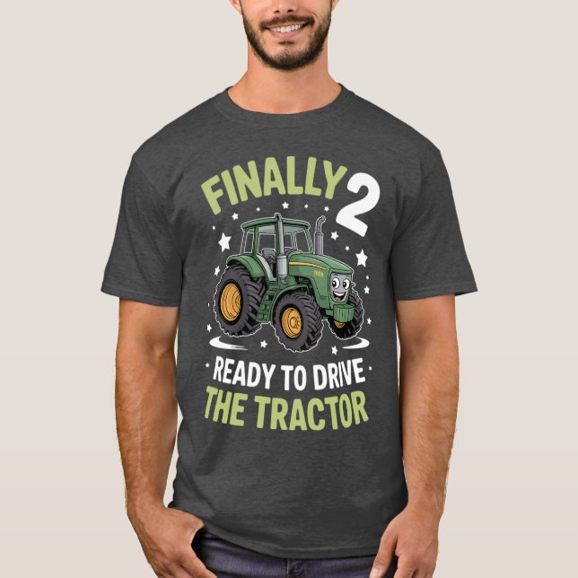 Traktor-tema Äntligen 2 Redo att köra Bondgårdskon T Shirt (Framsida)