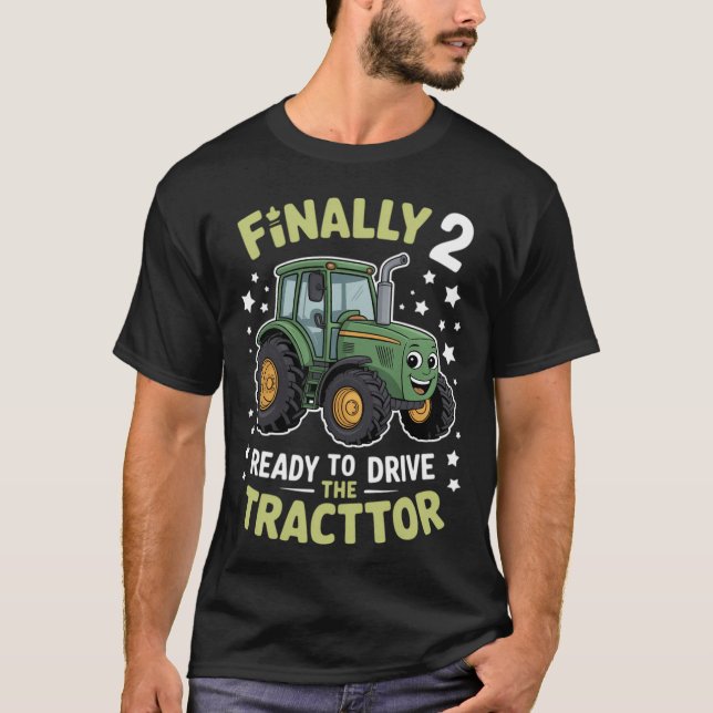Traktor tema Äntligen 2 Redo att köra gård barn T Shirt (Framsida)