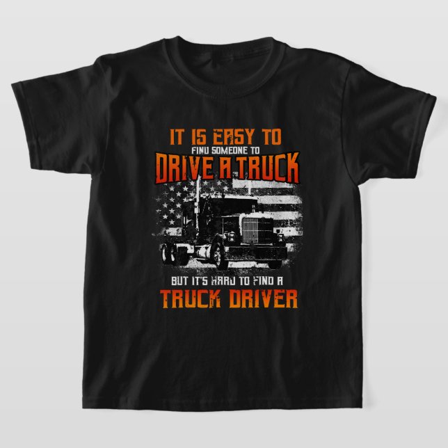Traktor Trailer Trailer Lastbil 18 Wheeler Har Har T Shirt (Laydown)