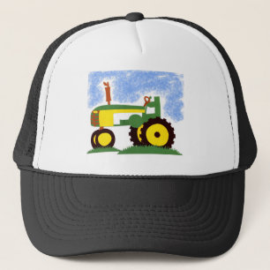 Traktor under blå himmel keps