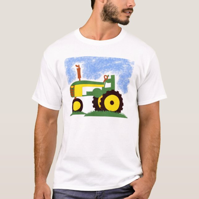Traktor under Blå himmel T Shirt (Framsida)