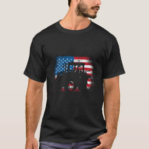 Traktor USA flagga design för Patriotic Farmer T Shirt