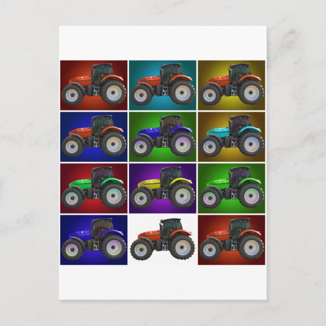 traktor vykort (Framsida)