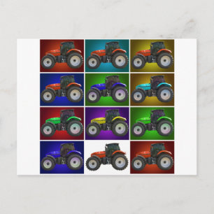 traktor vykort