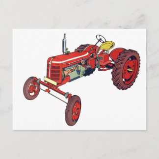 traktor vykort