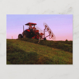 traktor vykort