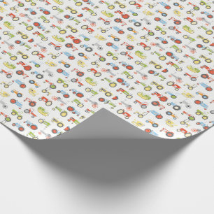 Traktordesign som slår in papper presentpapper