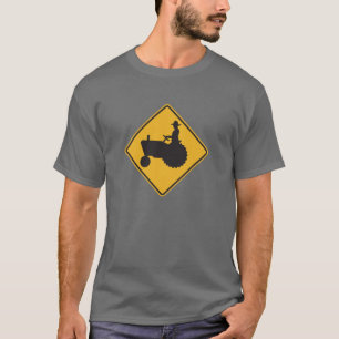 Traktoren på väggatan undertecknar tee shirt
