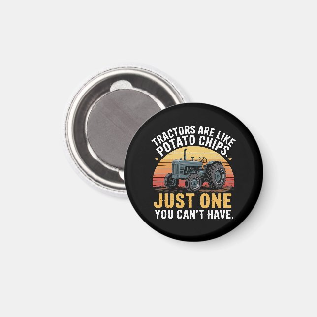Traktorer är som potatischips magnet (Front/Back)