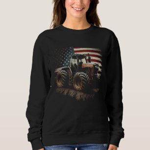 Traktorer för bönder USA Flagga Patriotisk Jordbru T Shirt