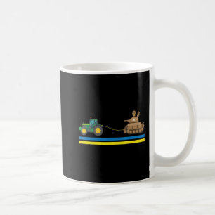 Traktorer över Tankerna Ukraina - jag står för Ukr Kaffemugg