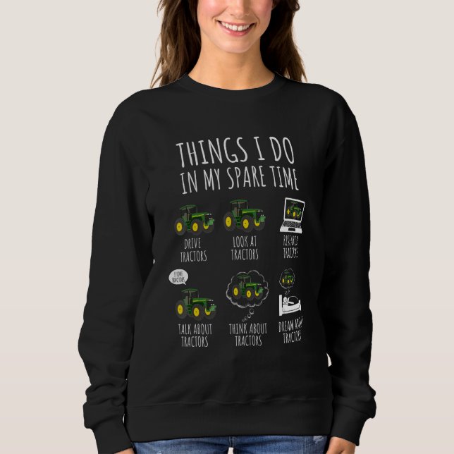 Traktorer Saker jag gör på min fritid Traktor   Fa T Shirt (Framsida)