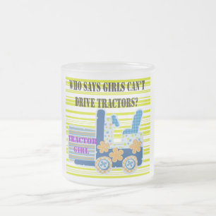 TraktorflickaTshirts och gåvor Frostad Glasmugg