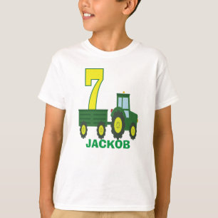 Traktorfödelsedagskjorta - personlig 7:E födelse T Shirt