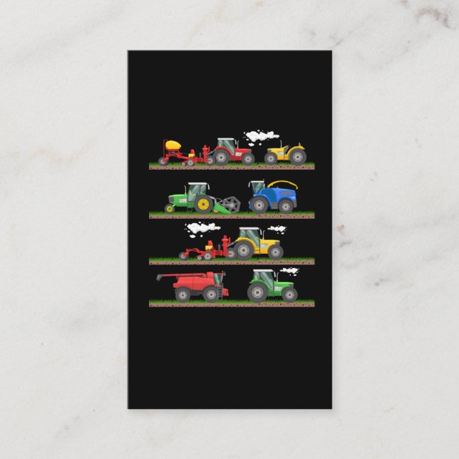 Traktorjordbruk kombinerar skördejordbruk visitkort (Framsida)