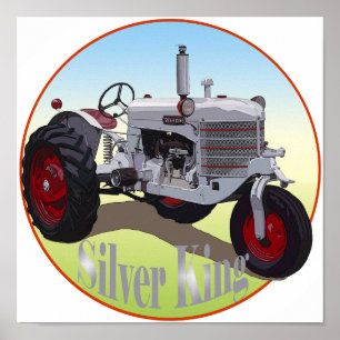 Traktorn silver Kung Poster