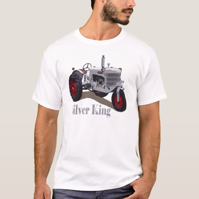 Traktorn silver Kung Tee (Framsida)
