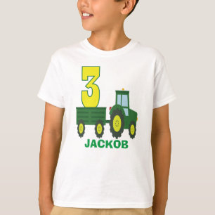 Traktorns födelsedagskjorta - personlig 3RD-föde T Shirt