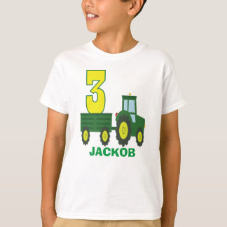 Traktorns födelsedagskjorta - personlig 3RD-födels T Shirt