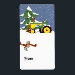 Traktorns Juletiketter - etikett Fraktsedel<br><div class="desc">Traktorns Juletiketter</div>