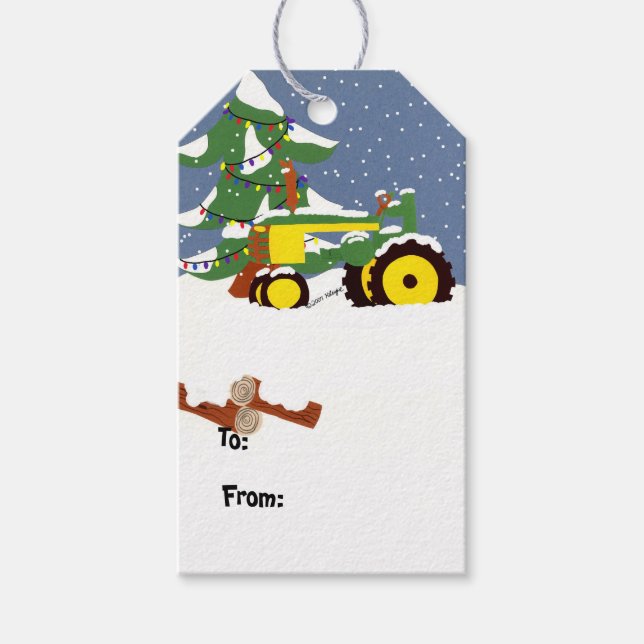 Traktorns Juletiketter Presentetikett (Framsidan)