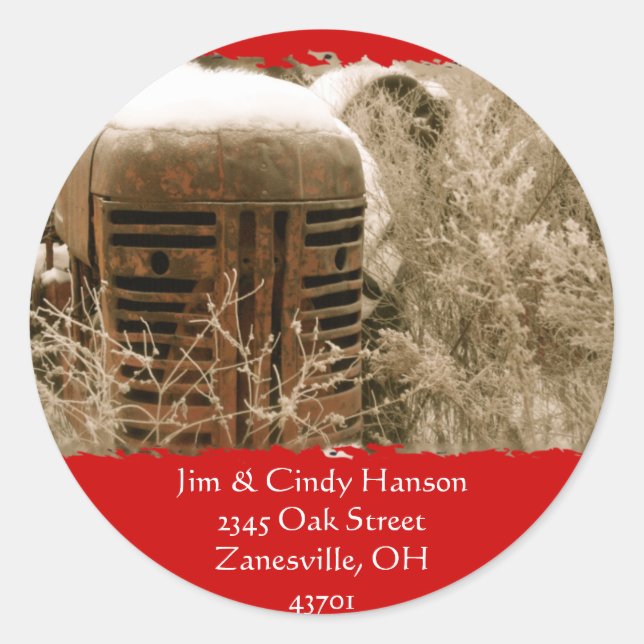 Traktorns Returetiketter Runt Klistermärke (Framsida)
