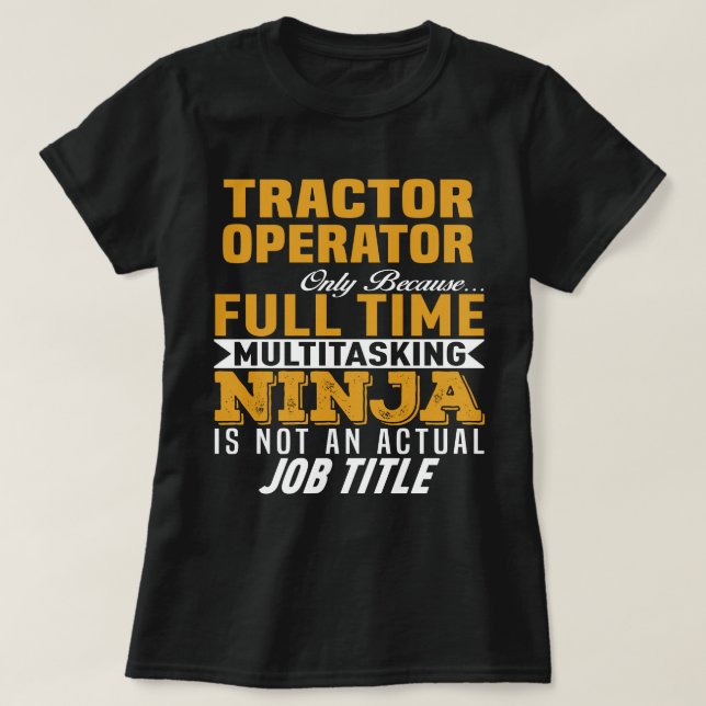 Traktoroperatör T Shirt (Design framsida)