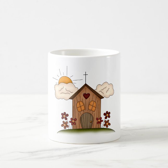 Träkyrka Kaffemugg (Skapare uppladdad)