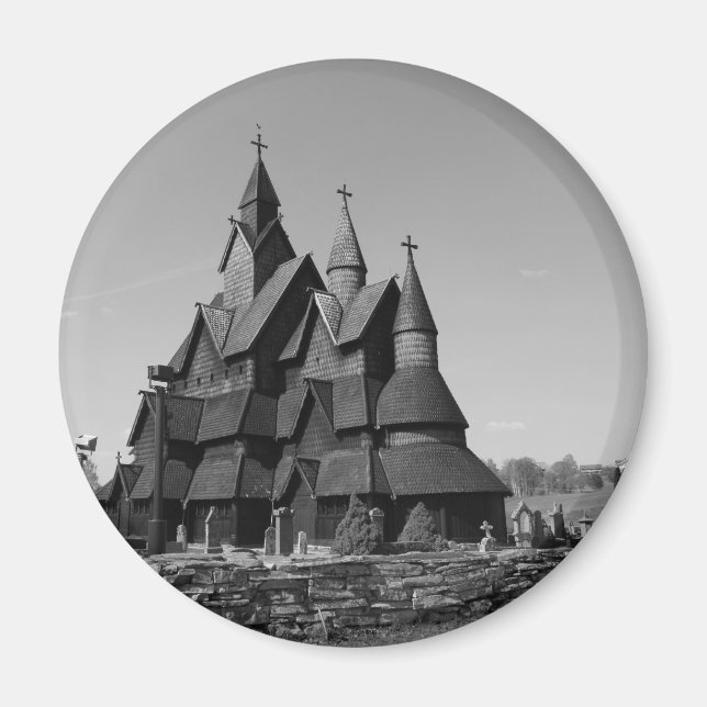 Träkyrkor av Norge Magnet (Framsidan)