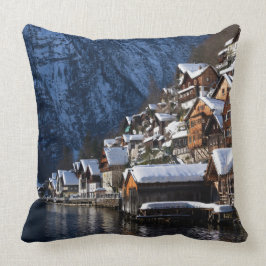 Trälakeside houses i Hallstatt, Österrike Kudde