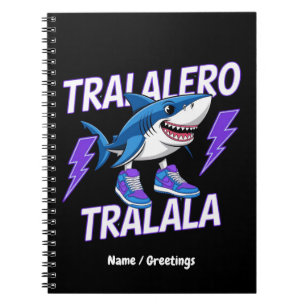 Tralalero Tralala Bootleg Funny Shark Meme Graphic Anteckningsbok