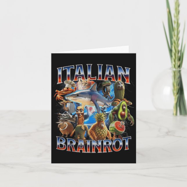 Tralalero Tralala Funny Italy Brainrot Meme Boys Kort (Framsida)