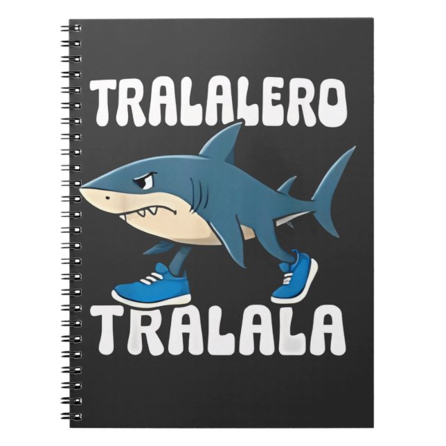 Tralalero Tralala Funny Shark Meme Anteckningsbok (Framsidan)