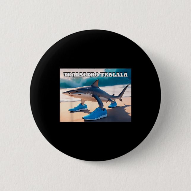 Tralalero Tralala Funny Shark Meme Knapp (Framsida)