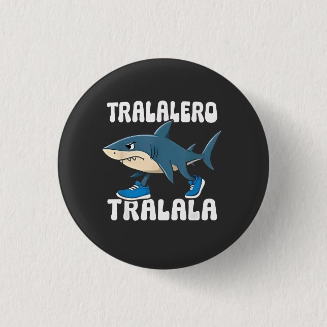 Tralalero Tralala Funny Shark Meme Knapp (Framsida)