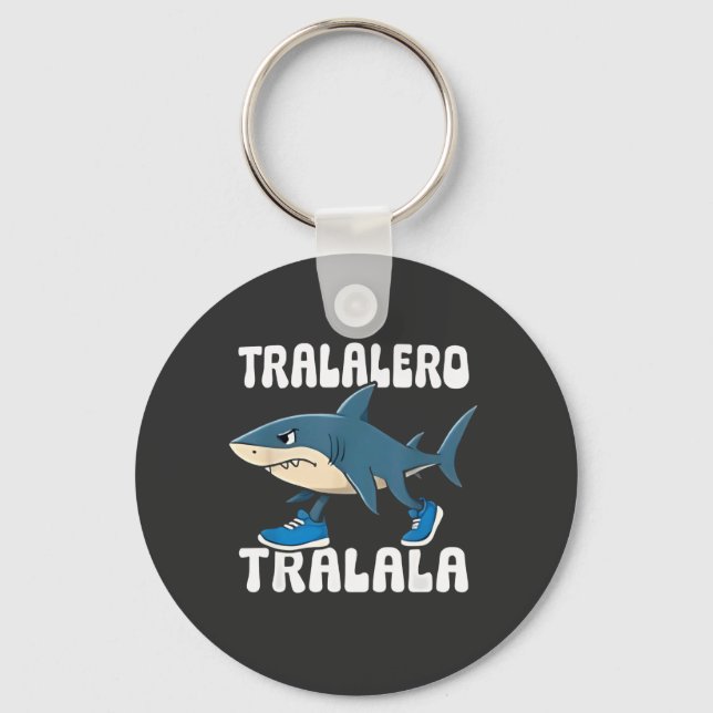 Tralalero Tralala Funny Shark Meme Nyckelring (Framsida)