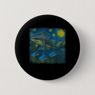 Tralalero Tralala Funny Shark Van Gogh Starry Nigh Knapp
