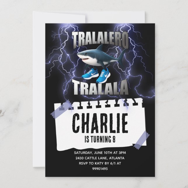 Tralalero tralala inbjudan (Framsida)