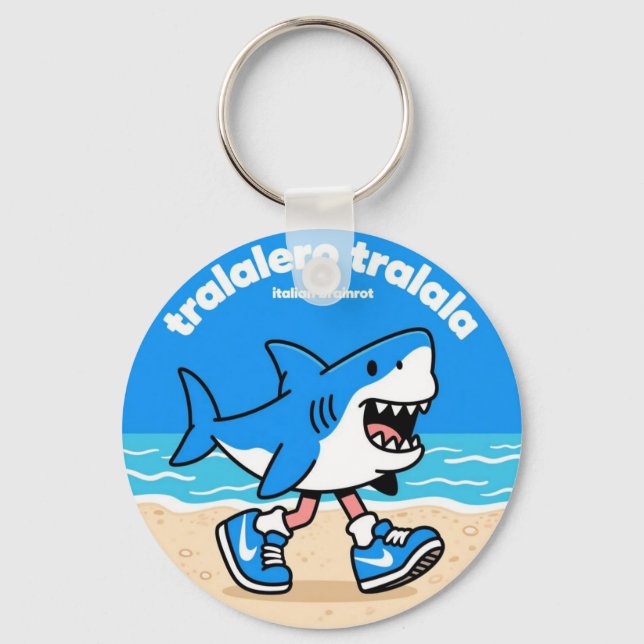 tralalero tralala "italian brainrot"  nyckelring (Framsida)