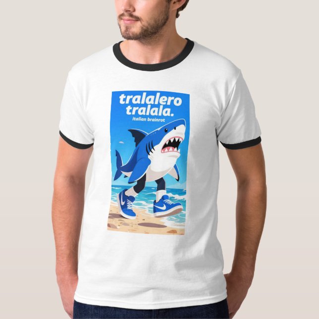 tralalero tralala "italian brainrot"  t shirt (Framsida)