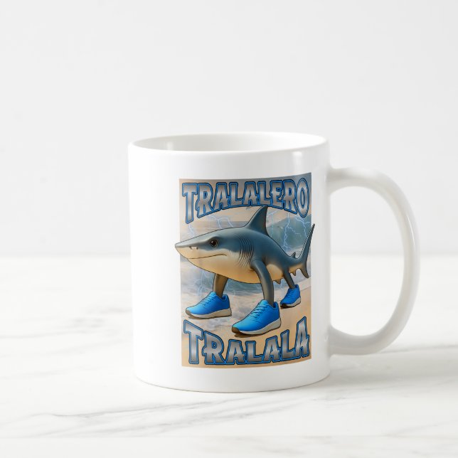 Tralalero Tralala Italie Brainrot Meme Birthday F Kaffemugg (Höger)