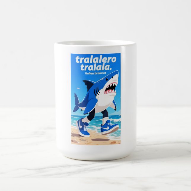 tralalero tralala "italiensk hjärnrot"  kaffemugg (Center)