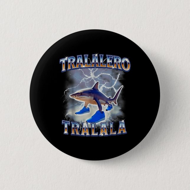 Tralalero Tralala Shark Meme Bootle Knapp (Framsida)