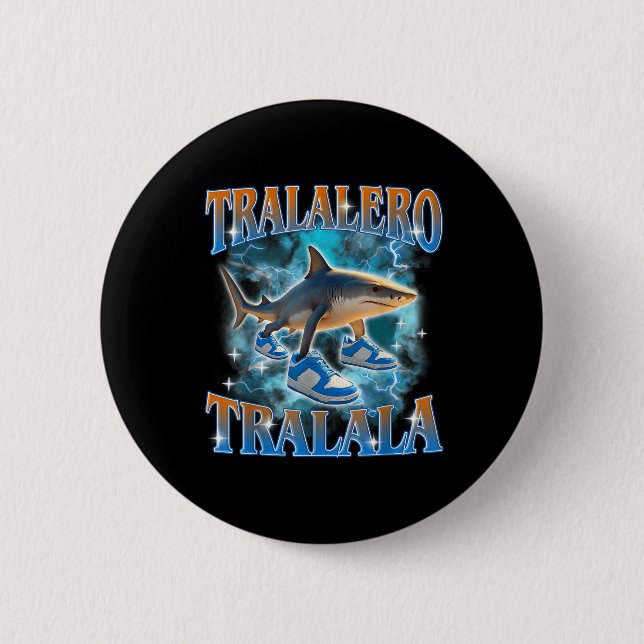 Tralalero Tralala Shark Meme Bootle Knapp (Framsida)