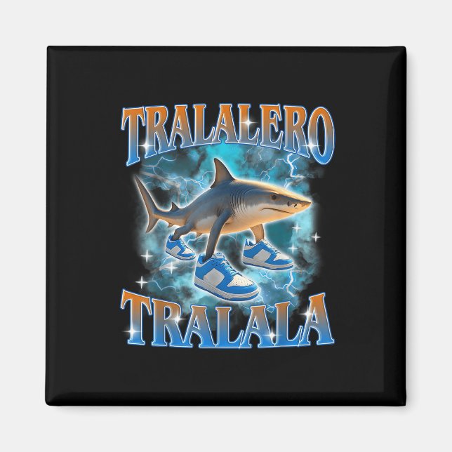 Tralalero Tralala Shark Meme Bootle Magnet (Framsidan)