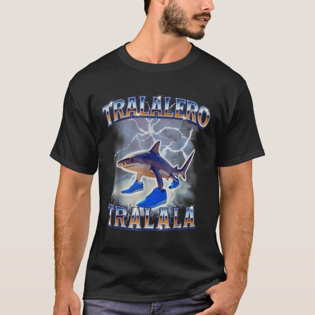 Tralalero Tralala Shark Meme Bootle T Shirt (Framsida)