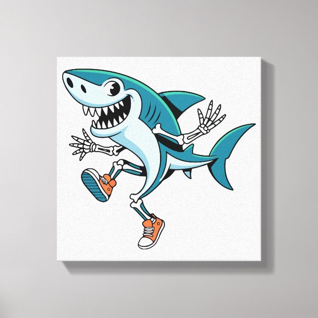 Tralalero Tralala SkeleBoo Halloween Design Design Canvastryck (Framsida)