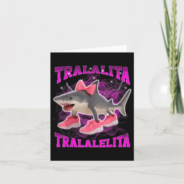 Tralalita Tralalelita Funny Italy Brainrot Hallo Kort (Framsida)