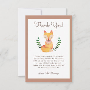 Träland Fox Baby Shower - tackkort Tack Kort